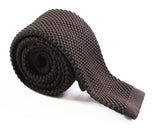 Mens Dark Brown Knitted Neck Tie