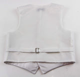 White Boys Junior Cotton Vest Adjustable Waistcoast & Matching Bow Tie Set