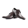 Mens Zasel Castro Dark Brown Leather Lace Up Shoes