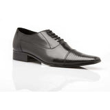 Mens Zasel Hayk Black Leather Lace Up Shoes