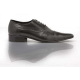 Mens Zasel Hayk Black Leather Lace Up Shoes