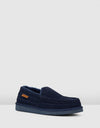 Mens Hush Puppies Leander Slippers Warm Winter Slip On Navy Suede Shoes