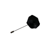 Womens Black Rose Flower Suit Blazer Jacket Lapel Pin