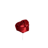 Womens Dark Red Rose Flower Suit Blazer Jacket Lapel Pin