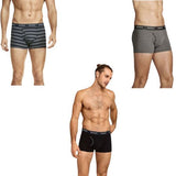 9 x Mens Bonds Guyfront Trunk Trunks Underwear – Charcoal Stripe