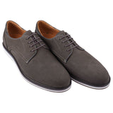 Mens Batsanis Colter Dark Grey Nubuck Lace Up Work Formal Shoes