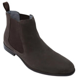 Mens Batsanis Jason Grey Suede Slip On Work Formal Boots