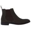 Mens Batsanis Jason Grey Suede Slip On Work Formal Boots
