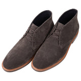 Mens Batsanis Maison Grey Suede Lace Up Work Formal Boots