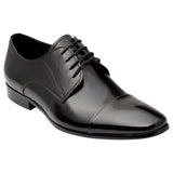 Mens Batsanis Steven Black Leather Lace Up Work Formal Shoes