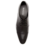 Mens Batsanis Steven Black Leather Lace Up Work Formal Shoes