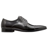 Mens Batsanis Steven Black Leather Lace Up Work Formal Shoes