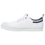 Mens Dunlop Classic Canvas Volleys Sneakers Casual White Navy Shoes