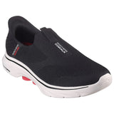 Mens Skechers Go Walk 7 - Easy On 2 Black White Slip On Sneaker Shoes