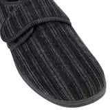 Mens Grosby Thurston Black Slippers Moccasins Warm Night Shoes