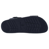 Mens Hush Puppies Cobber Black Sandals Slip On Leather Flip Flop