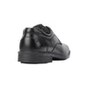 Mens Hush Puppies Heathcote Extra Wide Leather Work Black Lace Up Shoes