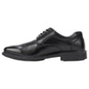 Mens Hush Puppies Heathcote Extra Wide Leather Work Black Lace Up Shoes