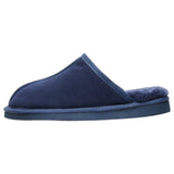 Mens Hush Puppies Loch Slippers Warm Winter Slip On Navy Suede Shoes