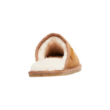 Mens Hush Puppies Sled Slippers Slip On Shoes Chestnut Leather Wool