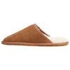 Mens Hush Puppies Sled Slippers Slip On Shoes Chestnut Leather Wool