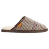 Mens Hush Puppies Sled Slippers Slip On Shoes Natural Plaid Leather Wool