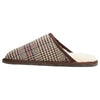 Mens Hush Puppies Sled Slippers Slip On Shoes Natural Plaid Leather Wool