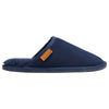 Mens Hush Puppies Sled Slippers Slip On Shoes Navy Leather Wool