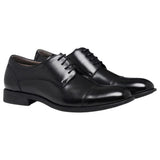 Mens Julius Marlow Expand Black Leather Lace Up Work Dress Shoes