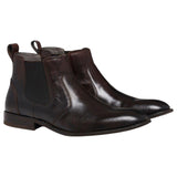 Mens Julius Marlow Harry Brown Oily Leather Boots Pull On Leather Shoes