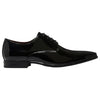 Mens Julius Marlow Jet Work Leather Black Patent Formal Lace Up Shoes