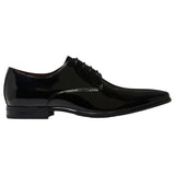 Mens Julius Marlow Jet Work Leather Black Patent Formal Lace Up Shoes