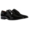 Mens Julius Marlow Jet Work Leather Black Patent Formal Lace Up Shoes