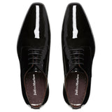 Mens Julius Marlow Jet Work Leather Black Patent Formal Lace Up Shoes