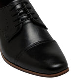 Mens Julius Marlow Lotus Formal Dress Work Black Leather Lace Up Shoes