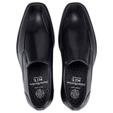 Mens Julius Marlow Notorize Black Leather Work Slip On Formal Dress Shoes