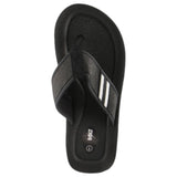 Mens Lightning Bolt Wilson Thongs Sandals Shoes Flip Flops Black/White