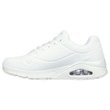 Mens Skechers Uno - Stand On Air Wide Fit White Sneaker Shoes