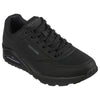 Mens Skechers Uno - Stand On Air Wide Fit Black/Black Sneaker Shoes