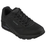 Mens Skechers Uno - Stand On Air Wide Fit Black/Black Sneaker Shoes