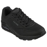 Mens Skechers Uno - Stand On Air Wide Fit Black/Black Sneaker Shoes