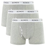 3 x Mens Bonds Guyfront Trunks Underwear Undies Grey Marle