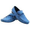 Mens Zasel Bay Blue Leather Casual Boat Deck Loafers Sneakers Shoes
