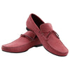 Mens Zasel Bay Pink Salmon Leather Casual Boat Deck Loafers Sneakers Shoes