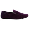 Mens Zasel Breeze Suede Leather Casual Dark Purple Slip On Boat Deck Shoes