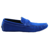 Mens Zasel Cruze Blue Suede Leather Casual Boat Deck Loafers Shoes
