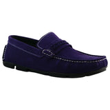 Mens Zasel Cruze Purple Suede Leather Casual Boat Deck Loafers Shoes