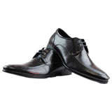 Mens Zasel Daniel Black Leather Lace Up Shoes