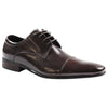 Mens Zasel Parker Brown Leather Lace Up Work Formal Dress Casual Shoes