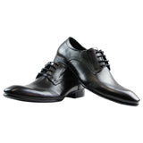 Mens Zasel Peter Black Leather Lace Up Work Formal Dress Wedding Shoes